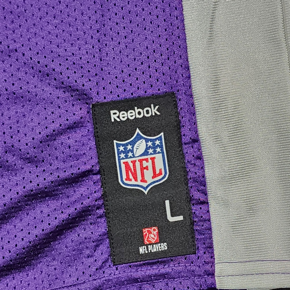 Reebok NFL Football Jersey Mens Large Purple Brett Favre #4 Minnesota Vikings - Picture 2 of 13